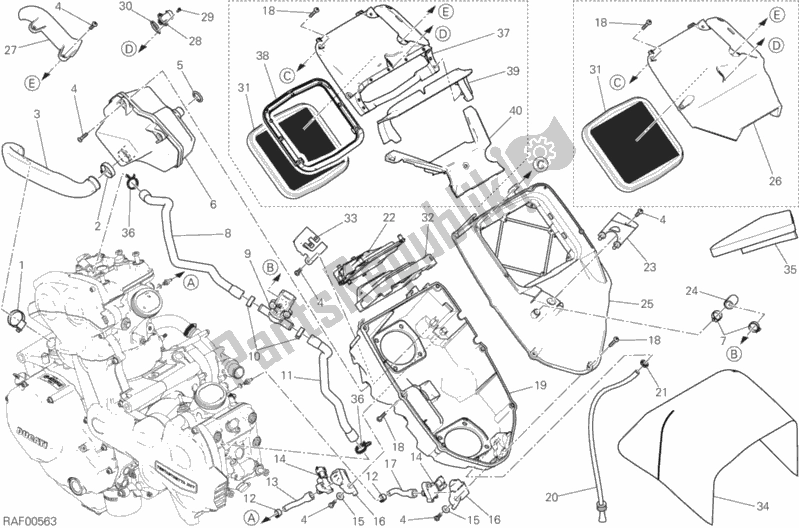 Todas las partes para Consumo de Ducati Multistrada 1200 S Thailand 2016